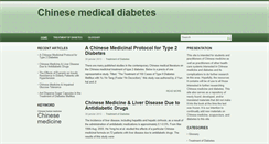 Desktop Screenshot of chinesemedicaldiabetes.com